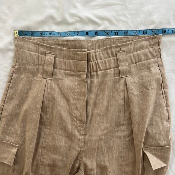 REISS Womens Cargo Style Linen Blend Trousers Size 10 - Picture 10 of 13